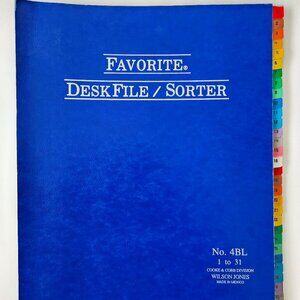 Favorite DeskFile/Sorter No.4BL 1-31 Cooke & Cobb Wilson Jones